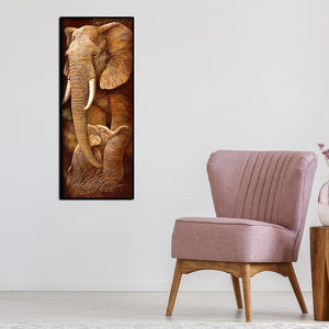 Elephant 25x55cm(canvas) full round drill diamond painting