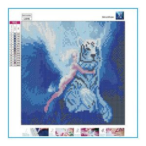 Tiger 30x30cm(canvas) full round drill diamond painting