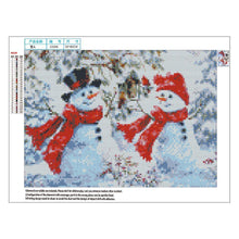 Load image into Gallery viewer, Cute Snowman 40x30cm(canvas) full round drill diamond painting
