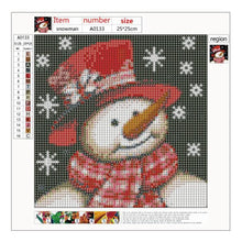 Load image into Gallery viewer, Christmas Snowman 25x25cm(canvas) full round drill diamond painting
