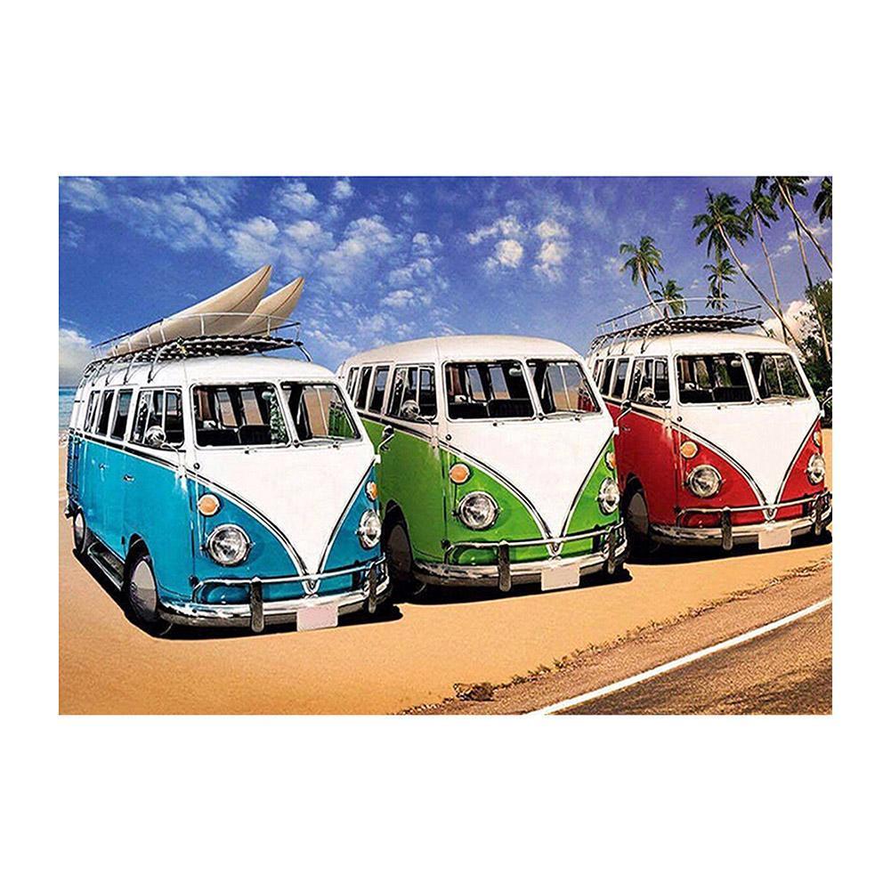 Beach Bus 40x30cm(canvas) full round drill diamond painting