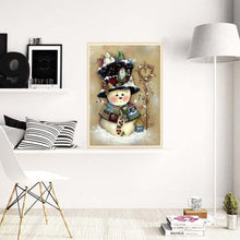 Load image into Gallery viewer, Xmas Snowman 30x40cm(canvas) full round drill diamond painting
