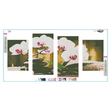 Load image into Gallery viewer, 4pcs Moth Orchid 80x40cm(canvas) full round drill diamond painting
