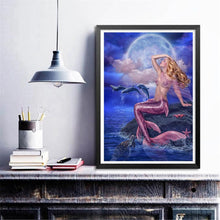 Load image into Gallery viewer, Mermaid 30x40cm(canvas) full round drill diamond painting
