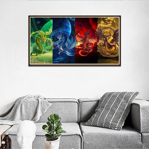 Dragon 50x30cm(canvas) full round drill diamond painting
