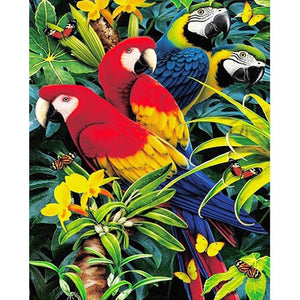 Parrots Deco 40x30cm(canvas) full round drill diamond painting