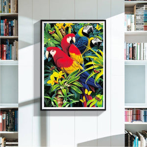 Parrots Deco 40x30cm(canvas) full round drill diamond painting