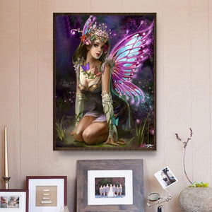 Butterfly Fairy 30x40cm(canvas) full round drill diamond painting