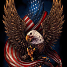 Load image into Gallery viewer, Eagle Flag 30x30cm(canvas) full round drill diamond painting
