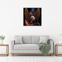 Load image into Gallery viewer, Eagle Flag 30x30cm(canvas) full round drill diamond painting
