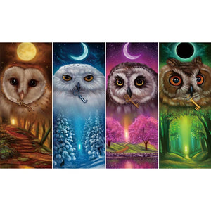 4pcs 4 Seasons Eagle 80x45cm(canvas) full round drill diamond painting