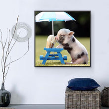Load image into Gallery viewer, Little Pig 30x30cm(canvas) full round drill diamond painting
