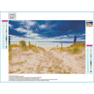 Beach 40x30cm(canvas) full round drill diamond painting