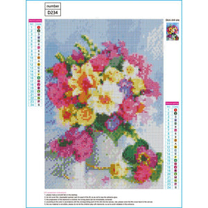 Colored Flower 40x30cm(canvas) full round drill diamond painting