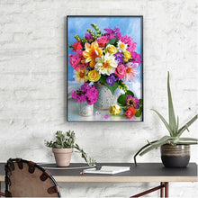 Load image into Gallery viewer, Colored Flower 40x30cm(canvas) full round drill diamond painting

