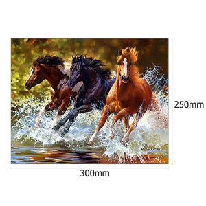 Horse 30x25cm(canvas) full round drill diamond painting