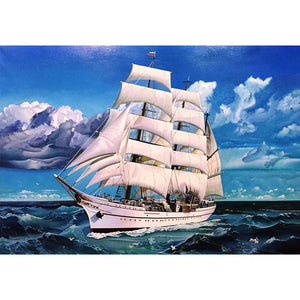 Ocean Ship 40x30cm(canvas) full round drill diamond painting