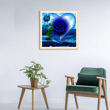 Load image into Gallery viewer, Blue Rose 30x30cm(canvas) full round drill diamond painting
