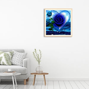 Blue Rose 30x30cm(canvas) full round drill diamond painting