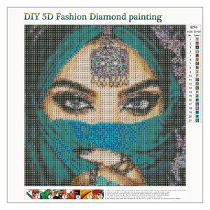 Masked Beauty 30x30cm(canvas) full round drill diamond painting