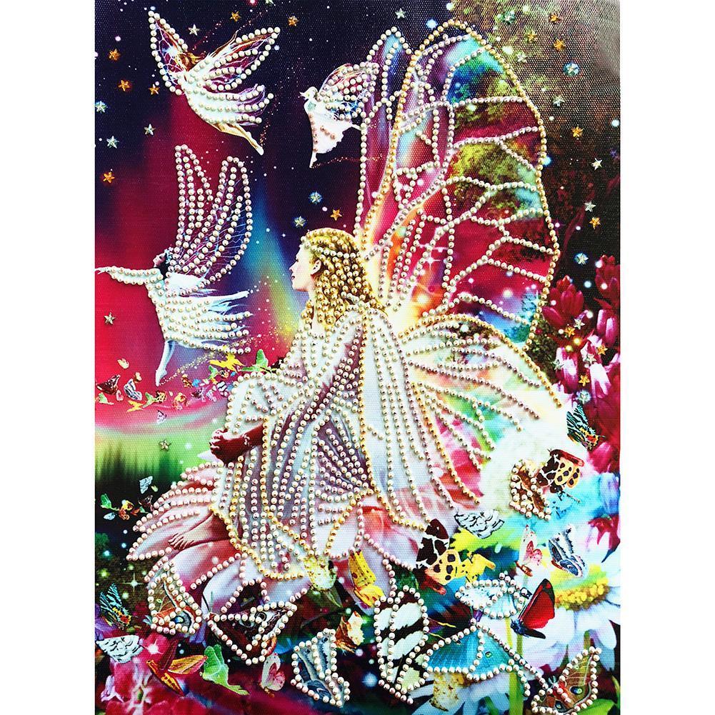Fairy 40x30cm(canvas) beautiful special shaped drill diamond painting