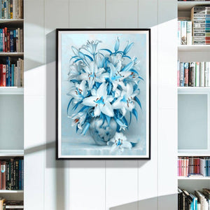 Lily Flower 40x30cm(canvas) full round drill diamond painting