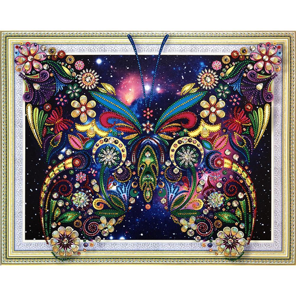 Butterfly 40x50cm(canvas) beautiful special shaped drill diamond painting