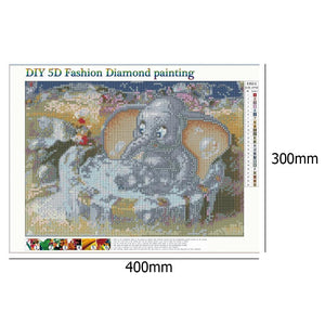 Shower Elephant 30x40cm(canvas) full round drill diamond painting