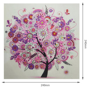 Tree 30x30cm(canvas) beautiful special shaped drill diamond painting