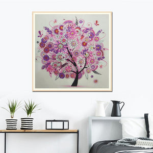 Tree 30x30cm(canvas) beautiful special shaped drill diamond painting