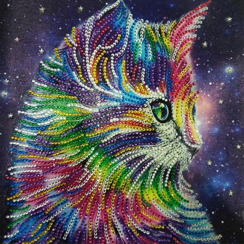 Multi Cat 30x30cm(canvas) beautiful special shaped drill diamond painting