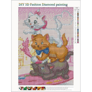 Cat 30x40cm(canvas) full round drill diamond painting