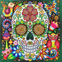 Load image into Gallery viewer, Novelty Skull 25x25cm(canvas) beautiful special shaped drill diamond painting
