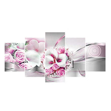 Load image into Gallery viewer, 5pcs Flower 95x45cm(canvas) full round drill diamond painting
