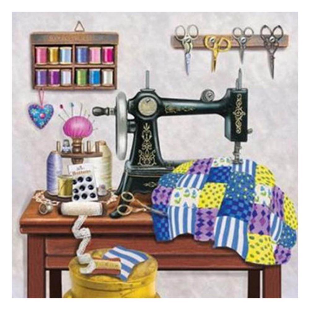 Sewing Machine 30x30cm(canvas) full round drill diamond painting