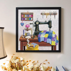 Sewing Machine 30x30cm(canvas) full round drill diamond painting