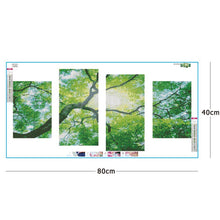 Load image into Gallery viewer, 4pcs Big Tree 80x40cm(canvas) full round drill diamond painting
