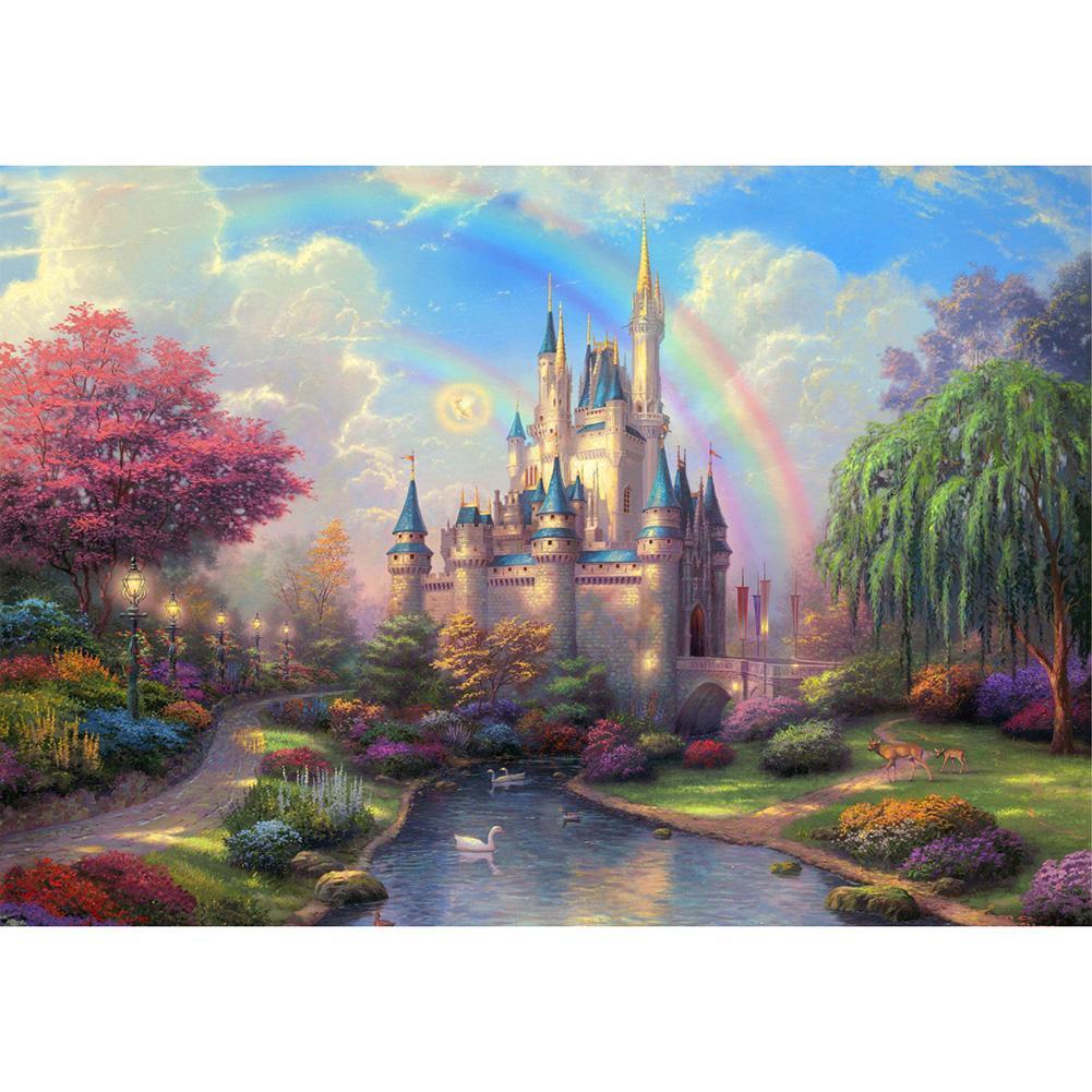 Gorgeous Castle 40x30cm(canvas) full round drill diamond painting