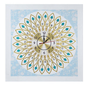 DIY Special Shaped Diamond Painting Flower Wall Clock Cross Stitch Decor