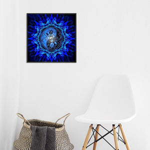 Blue Rose 30x30cm(canvas) full round drill diamond painting