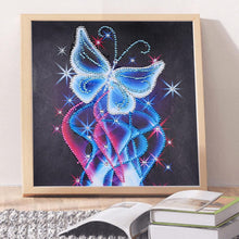 Load image into Gallery viewer, Fantasy Butterfly 30x30cm(canvas) beautiful special shaped drill diamond painting
