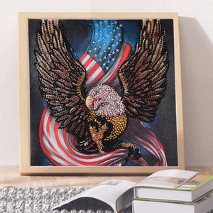 Eagle Animal 30x30cm(canvas) beautiful special shaped drill diamond painting