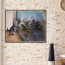 Load image into Gallery viewer, Novelty Cat 30x25cm(canvas) full round drill diamond painting
