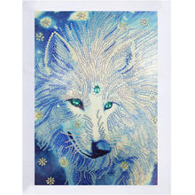 Load image into Gallery viewer, Wolf Animal 30x40cm(canvas) beautiful special shaped drill diamond painting
