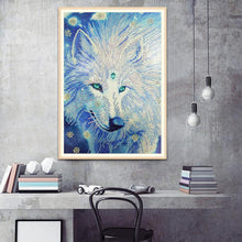 Load image into Gallery viewer, Wolf Animal 30x40cm(canvas) beautiful special shaped drill diamond painting
