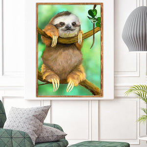 Cute Sloth 40x30cm(canvas) full round drill diamond painting