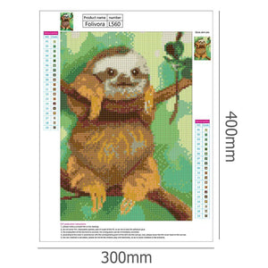 Cute Sloth 40x30cm(canvas) full round drill diamond painting