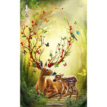 Load image into Gallery viewer, Forest Deers 40x30cm(canvas) full round drill diamond painting
