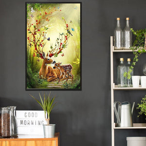 Forest Deers 40x30cm(canvas) full round drill diamond painting