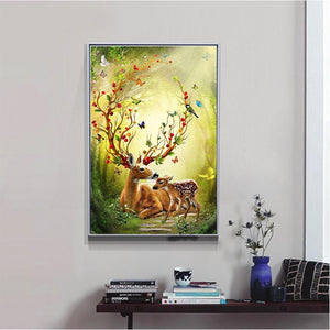 Forest Deers 40x30cm(canvas) full round drill diamond painting